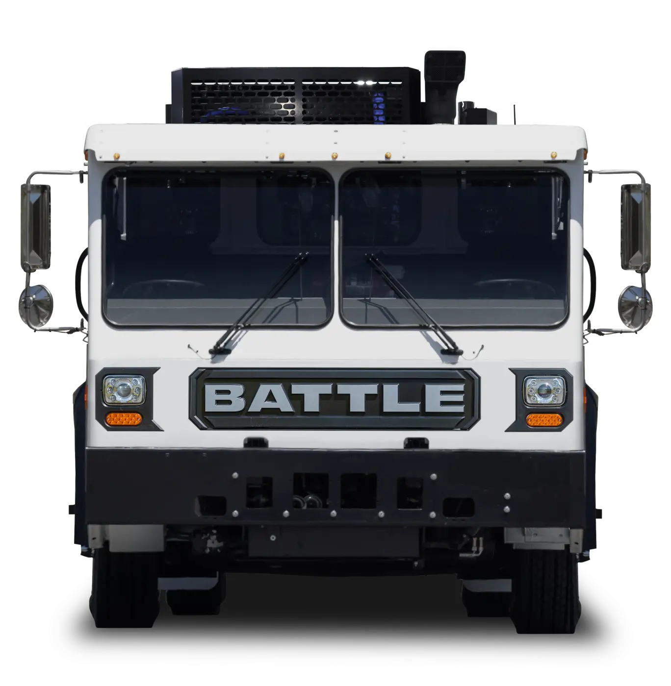 Truck one: the Raider wearing the shared grille