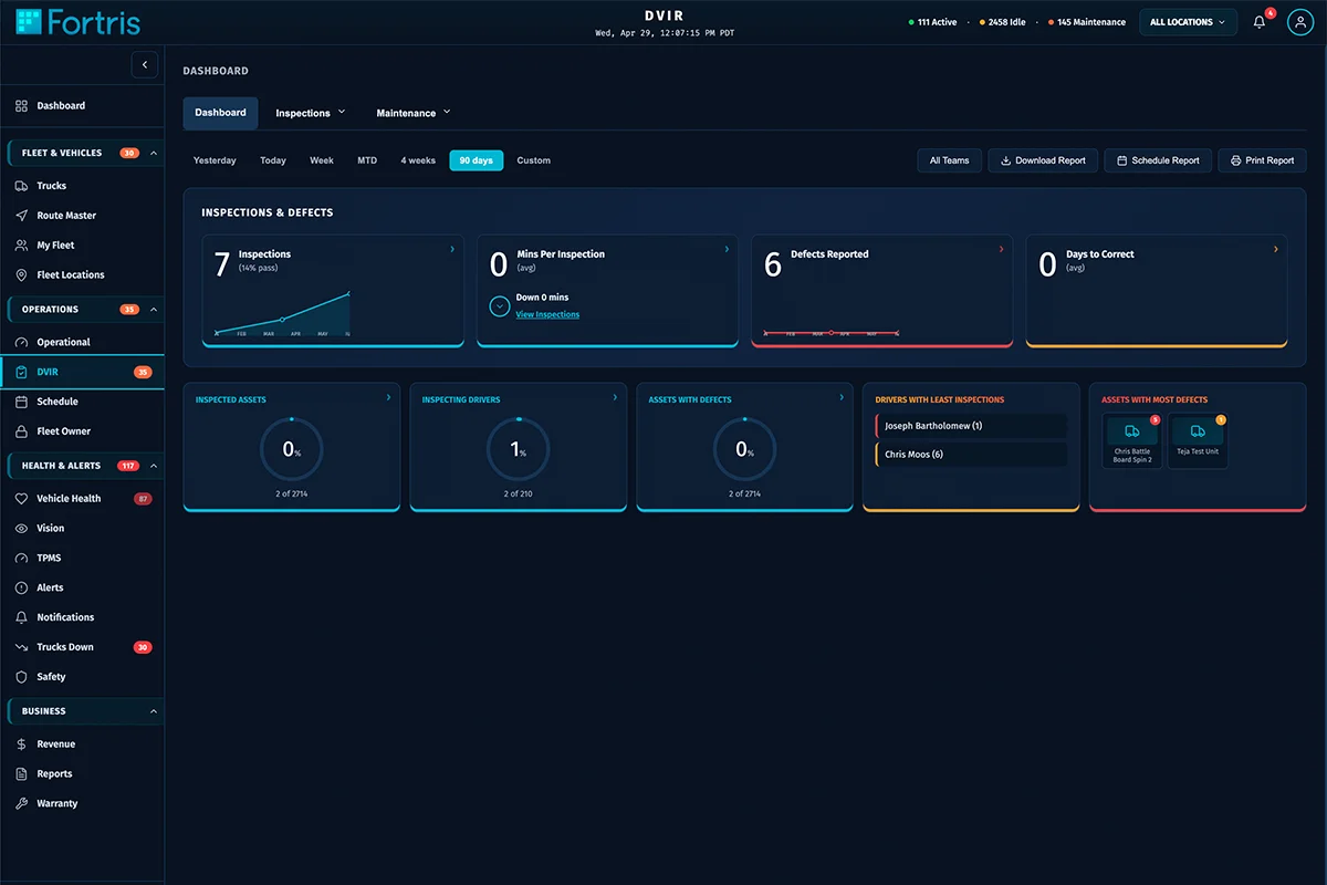 Real-time fleet view