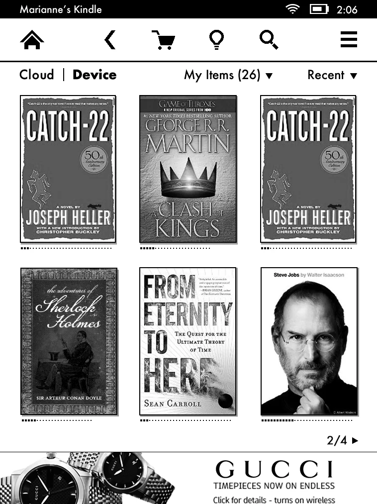The 1-bit navigation, faster feedback and less ghosting on E-Ink