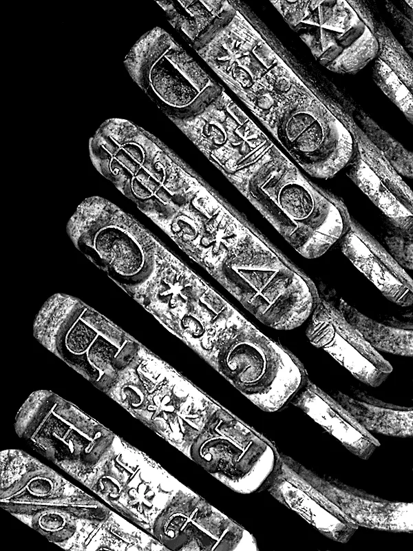 Typewriter type bars