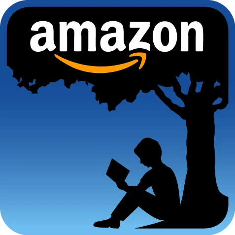 The Kindle app icon I made at Amazon. Boy Under the Tree, built up from a barcode in Illustrator and used across the ecosystem.