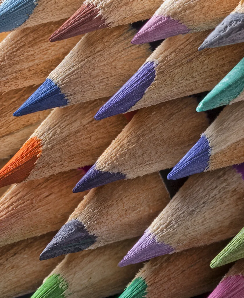 Color pencils. Art-directed with photographer Bruce Ashley.