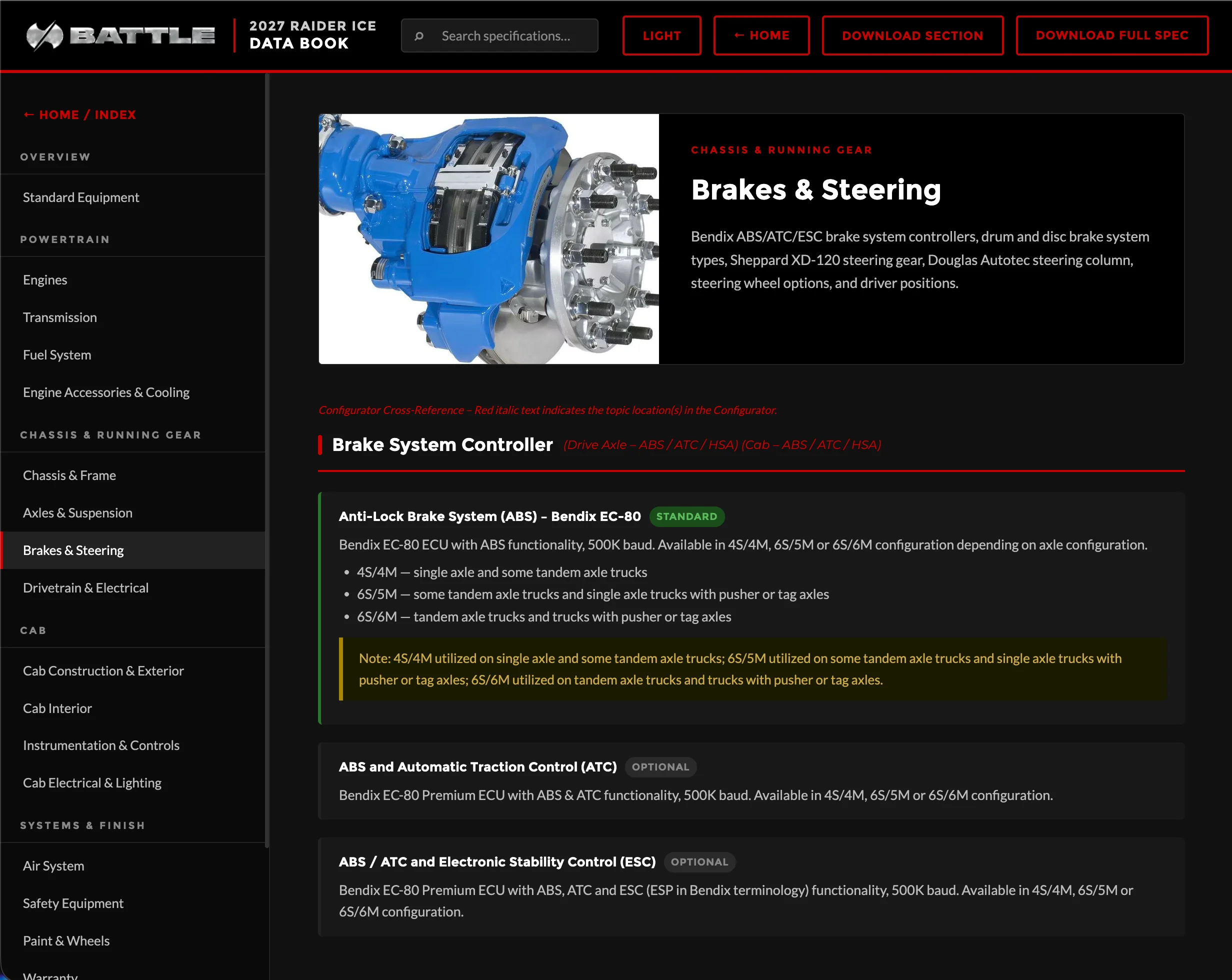 Brakes & steering