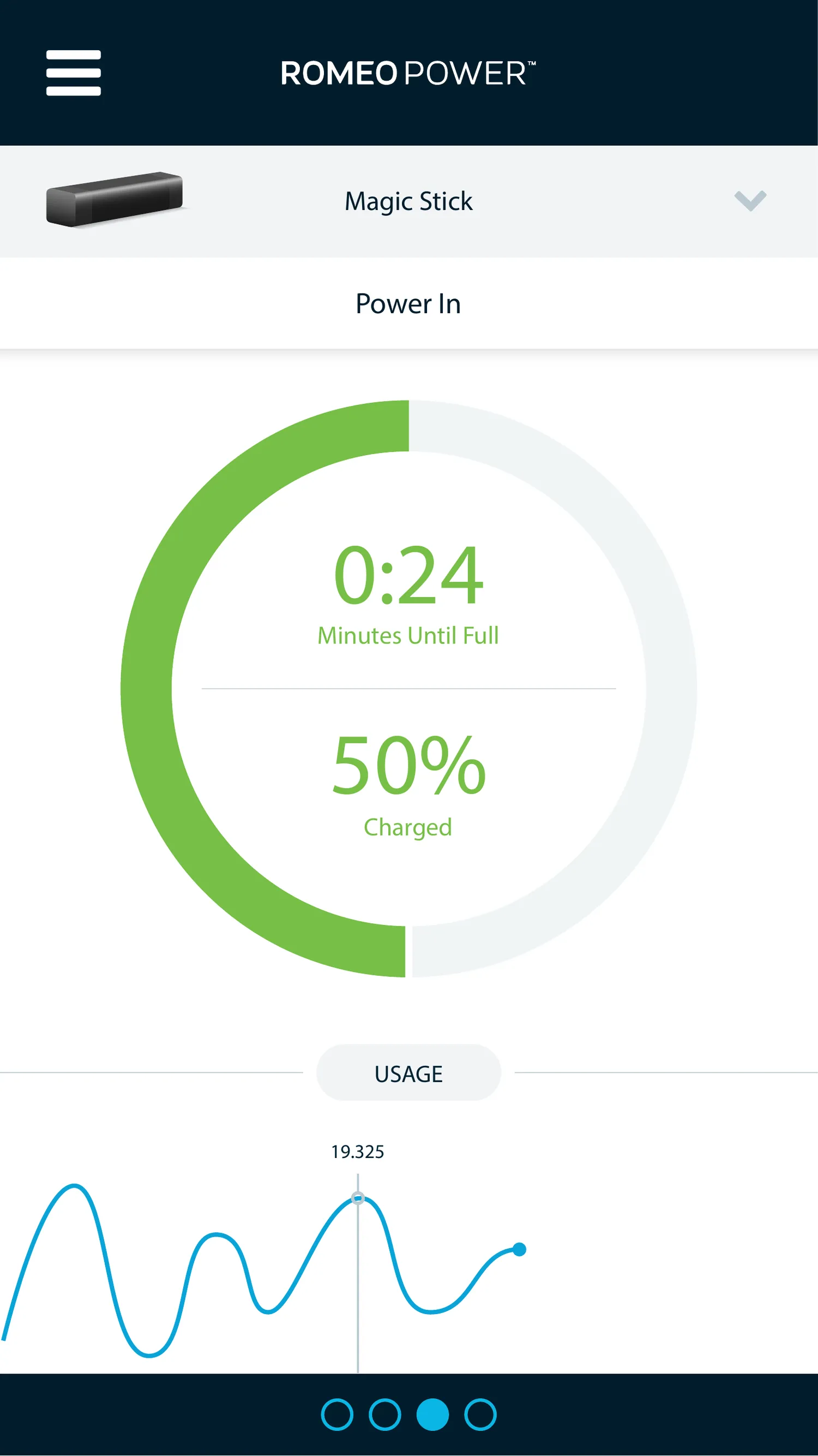 Power In, charge gauge